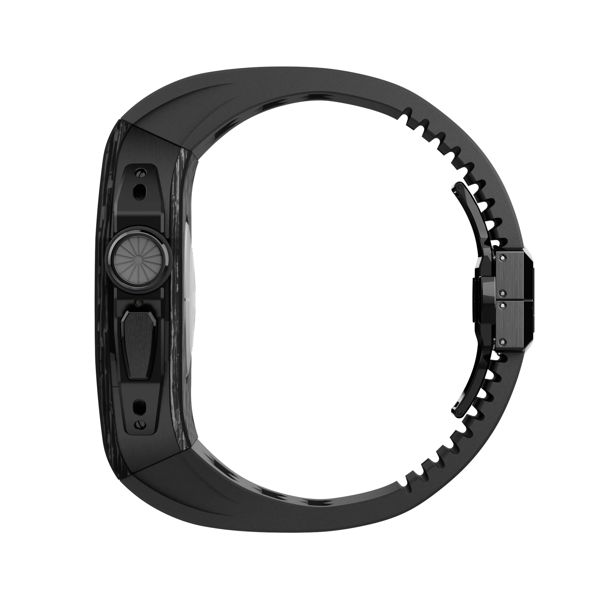 Apple Watch Ultra Case Black Carbon RL - Black Rubber