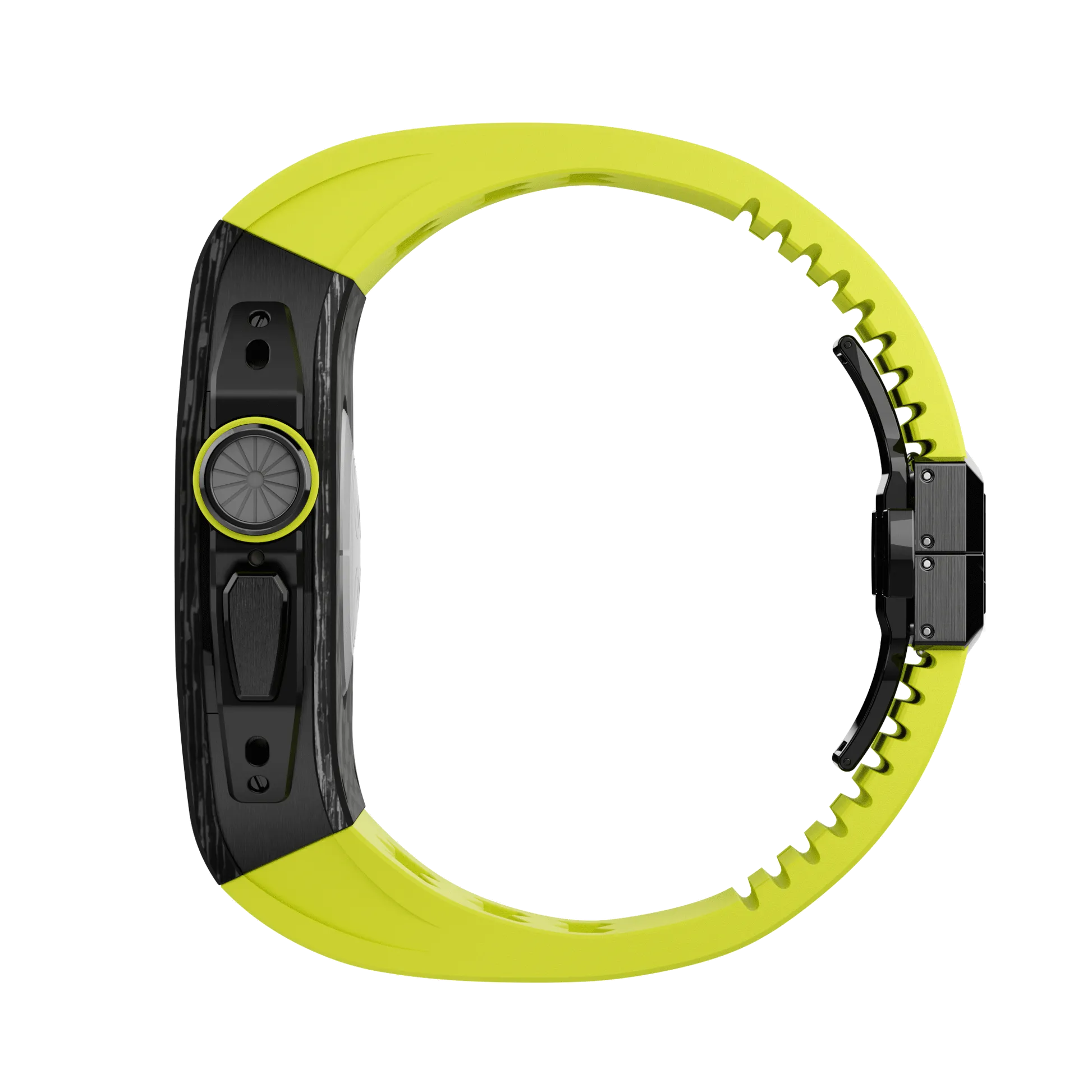 Apple Watch Ultra Case Black Carbon RL - Lime Rubber