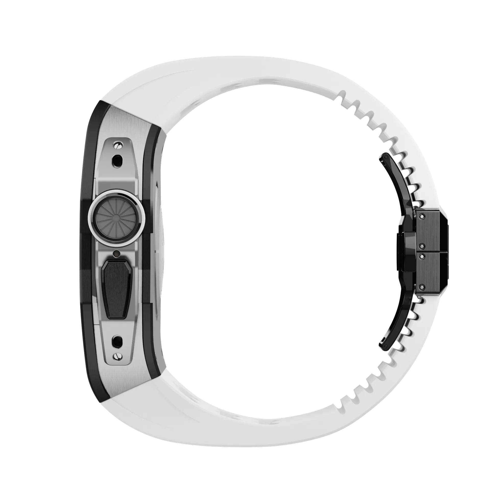 Apple Watch Ultra case black titan RL - white rubber