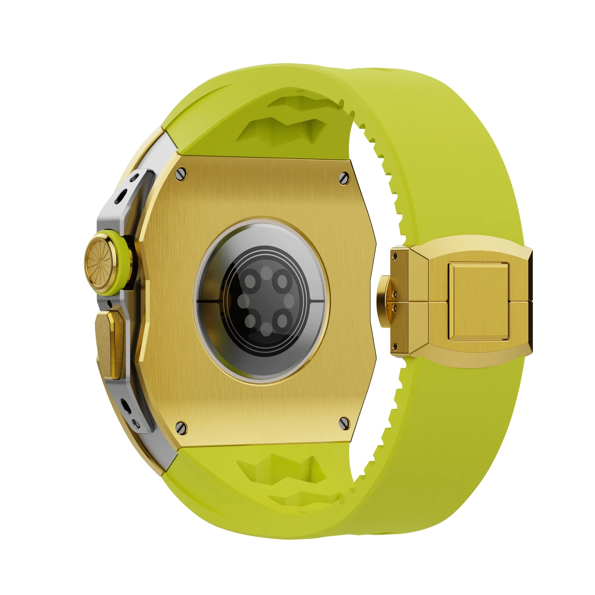 Apple Watch Ultra case gold titan RL - lime rubber