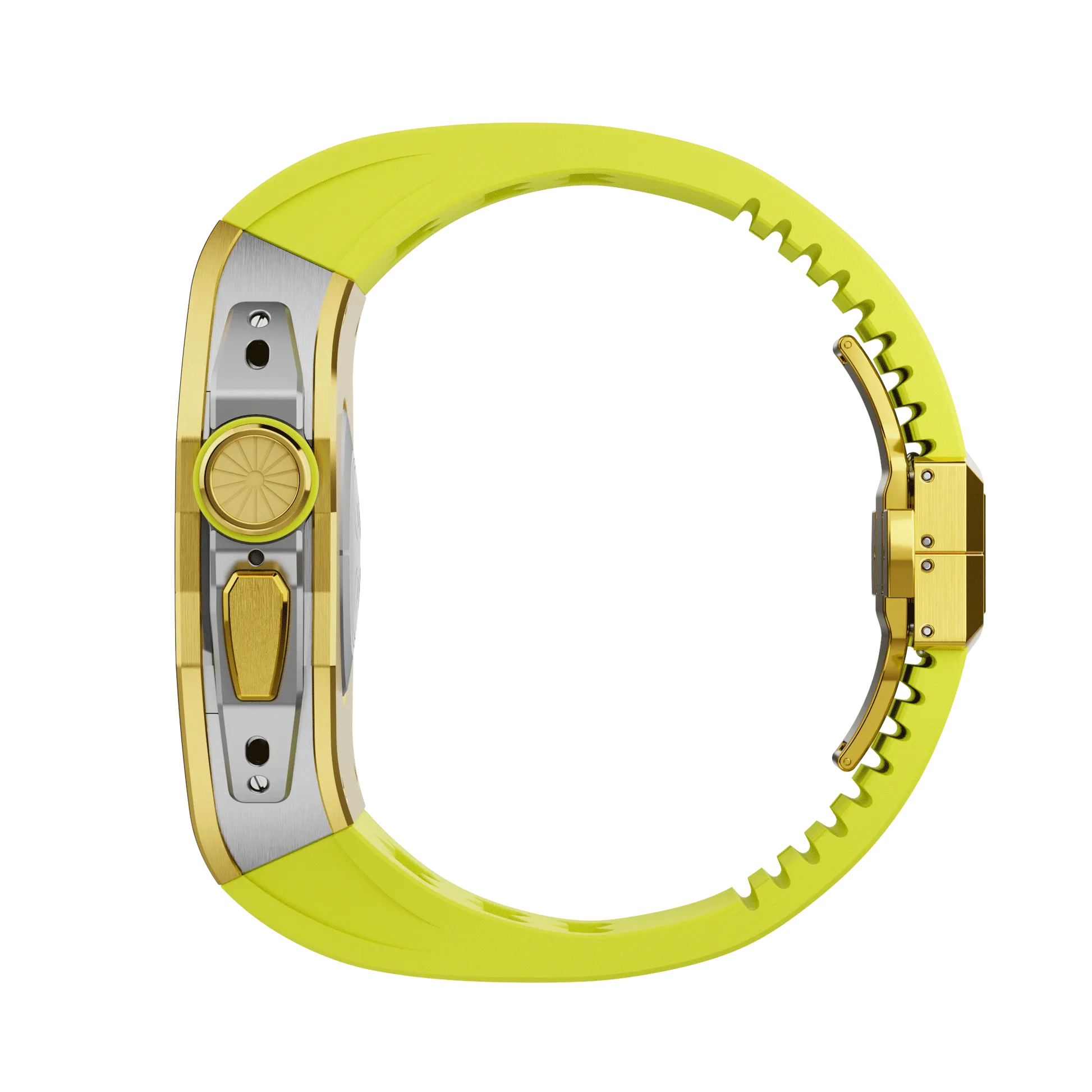 Apple Watch Ultra case gold titan RL - lime rubber