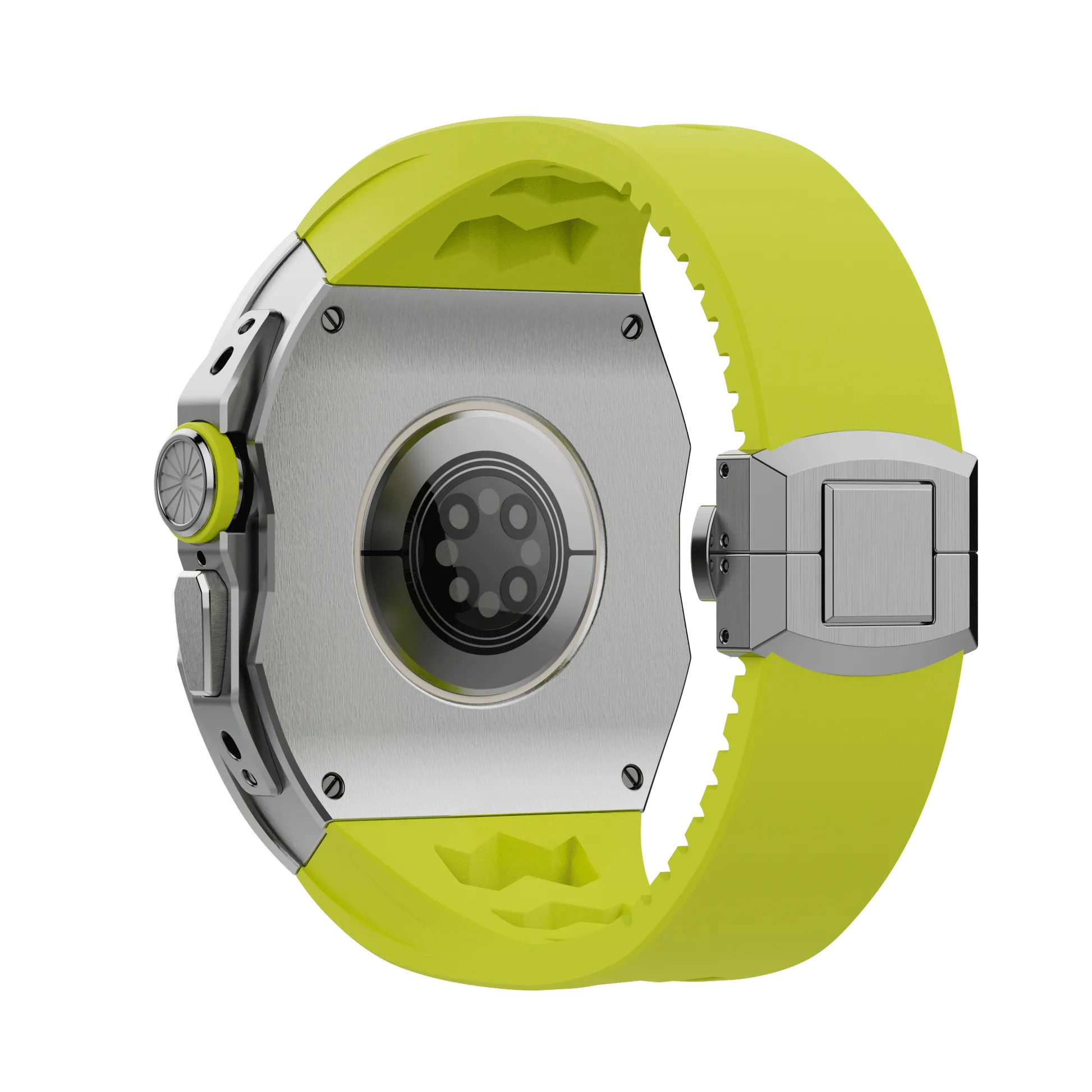 Apple Watch Ultra case silver titan RL - lime rubber