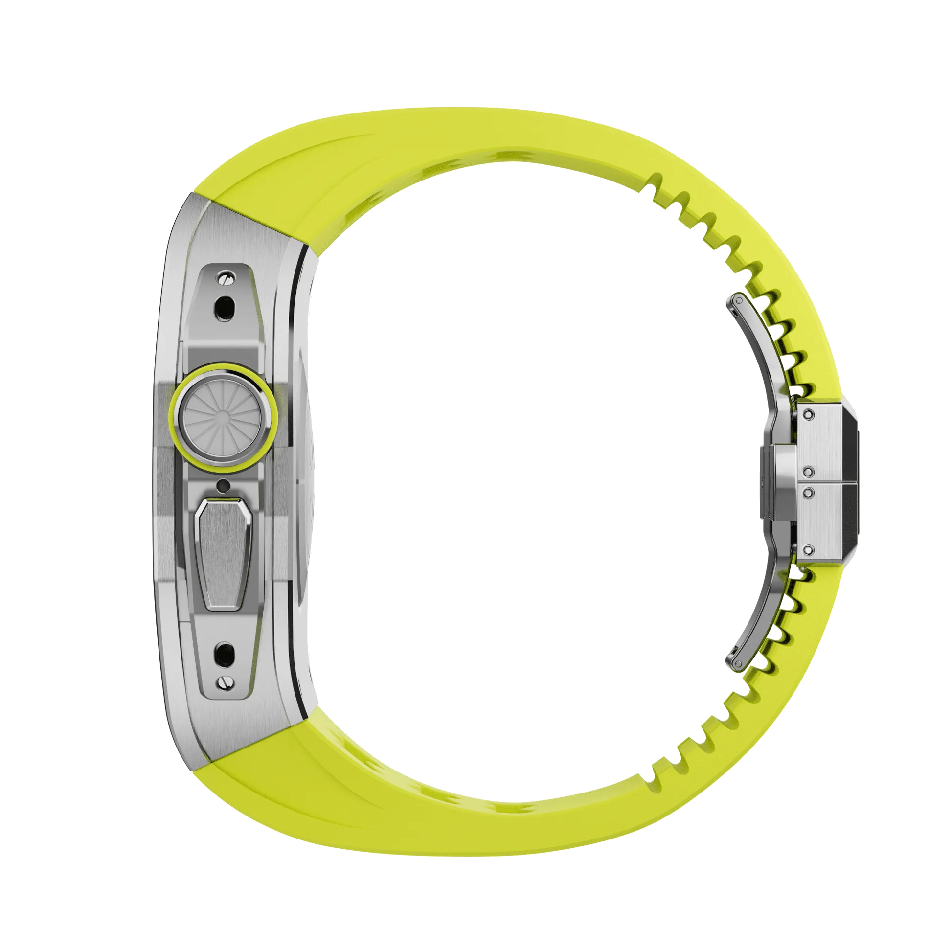 Apple Watch Ultra case silver titan RL - lime rubber